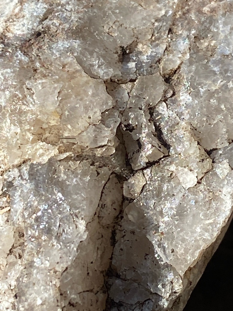 Not a diamond; this image displays a raw geological matrix, likely quartz, quartzite, or pegmatite rock formation rather than a polished gemstone. - Rough / Uncut raw rock formation