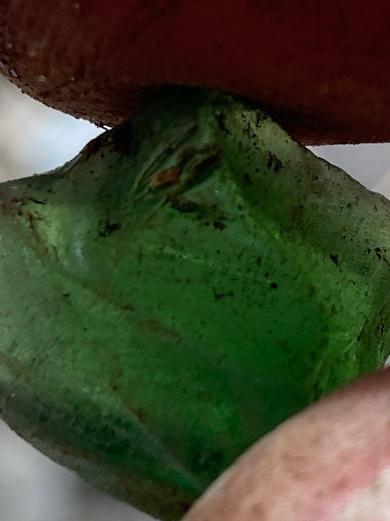 Natural Emerald (Often mistaken or categorized under gemstone inquiries; visually appears as a green beryl/emerald crystal rather than a diamond) - Rough Crystal / Uncut Hexagonal Prism