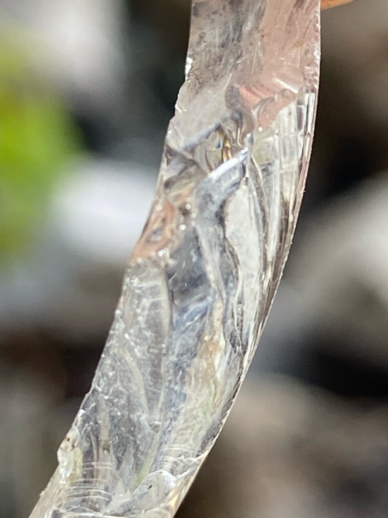 Natural rough diamond / mineral specimen (likely transparent crystal shard) - Rough uncut / irregular shard
