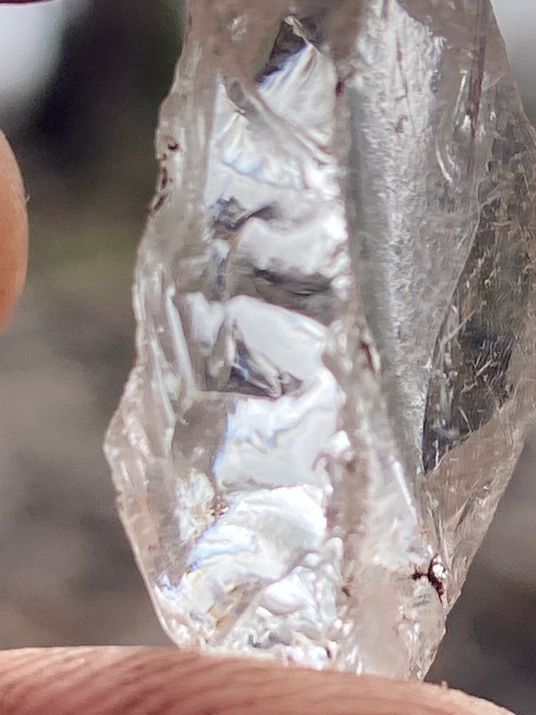 Natural rough diamond crystal - Rough octahedral/elongated crystal form, unpolished