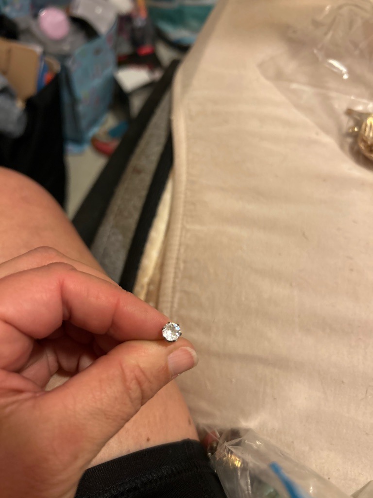 Natural Diamond (Simulant or Lab-grown cannot be ruled out without microscopic testing) - Round Brilliant