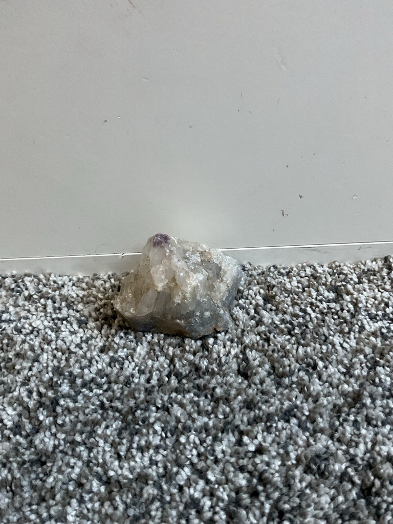 Not a Diamond (Quartz/Amethyst Geode piece) - Rough / Uncut Natural Crystal Form