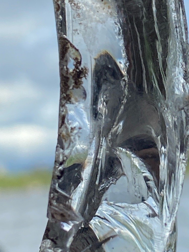 Not a diamond; appears to be industrial glass or quartz fragment - Irregular / Raw Fragment