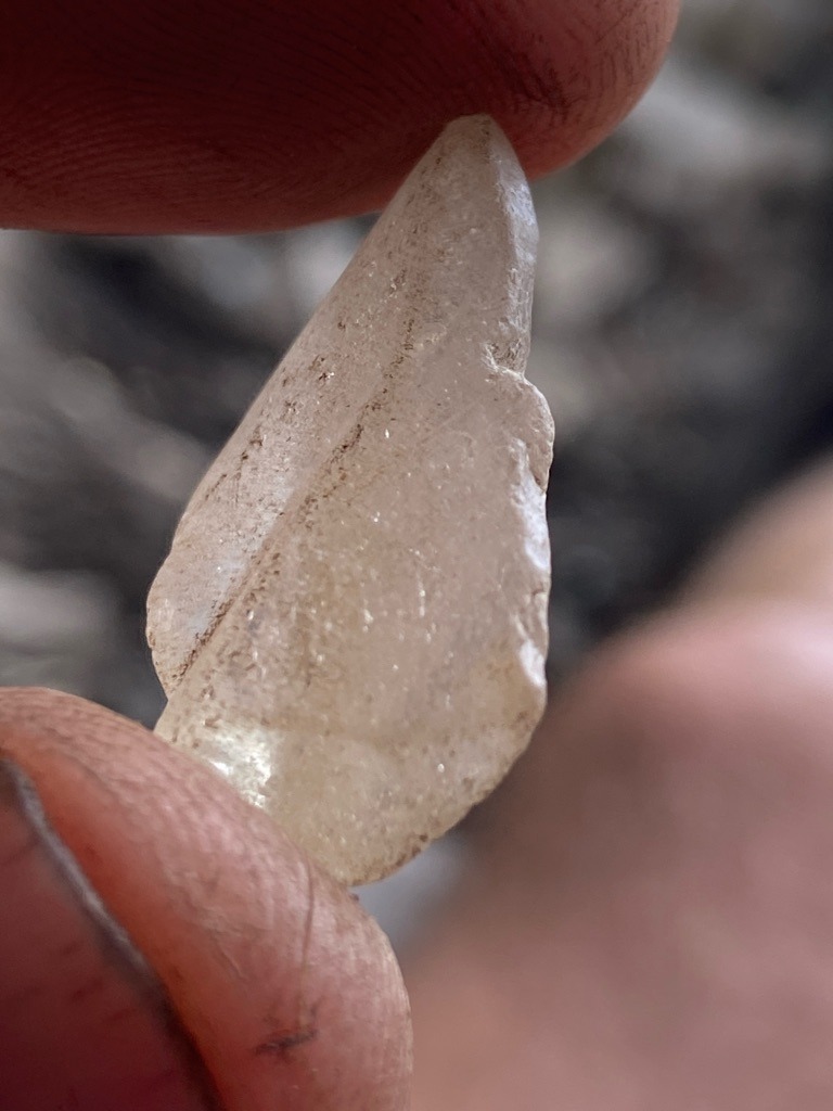 Natural rough diamond / mineral specimen - Rough crystal / Irregular elongated shape