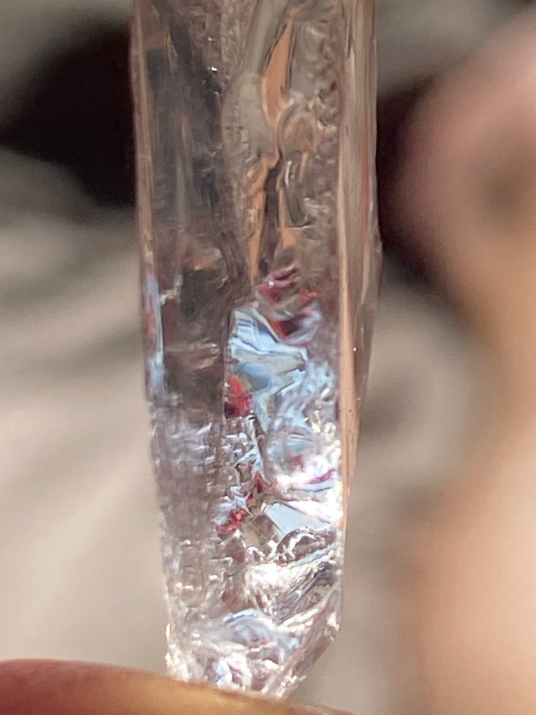 Natural rough diamond crystal (uncut) - Rough octahedral/elongated crystal form, not faceted