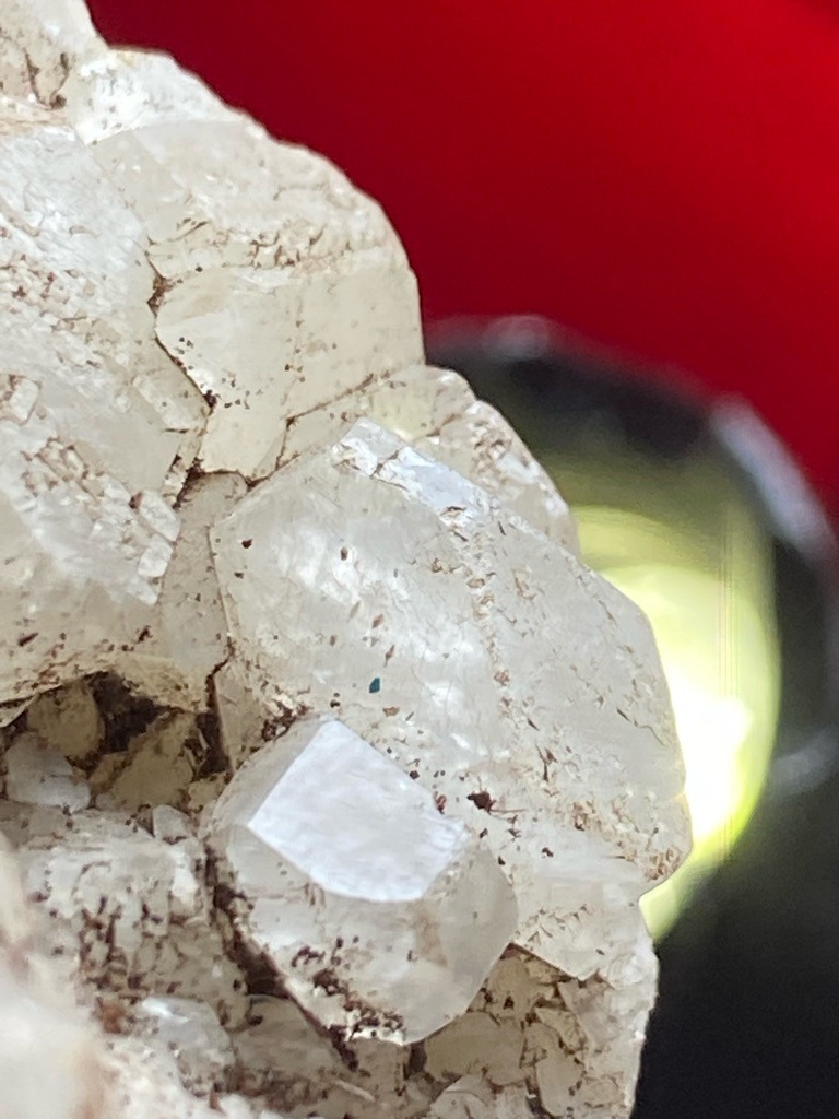 Natural rough mineral matrix, likely calcite or quartz crystals, not a cut faceted diamond - Natural crystal habit, untutored rough mineral formation