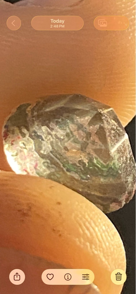 Natural (Possible Rough/Uncut or Heavily Included Industrial Grade) - Irregular / Rough Cut (Potentially a crude rose cut or natural crystal fragment)