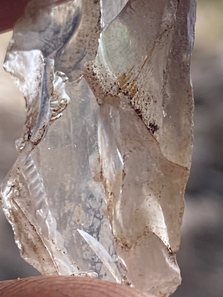 Not a diamond; appears to be raw quartz crystal or slag glass with conchoidal fracture - Rough crystal / Irregular fragment