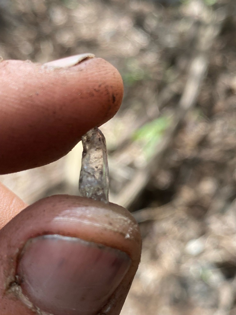 Indeterminate (Likely non-diamond silicate mineral like Quartz or a rough glass fragment) - Rough / Uncut (Irregular shard)