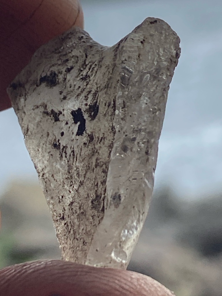 Natural rough diamond / mineral specimen, appearing heavily included or potentially industrial-grade material / quartz surrogate - Uncut rough / irregular crystal form with natural faces