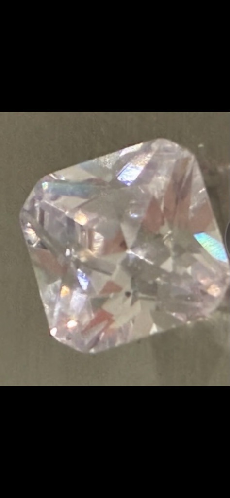 Likely Diamond Simulant (Cubic Zirconia/Moissanite) - Radiant/Cushion Modified Hybrid