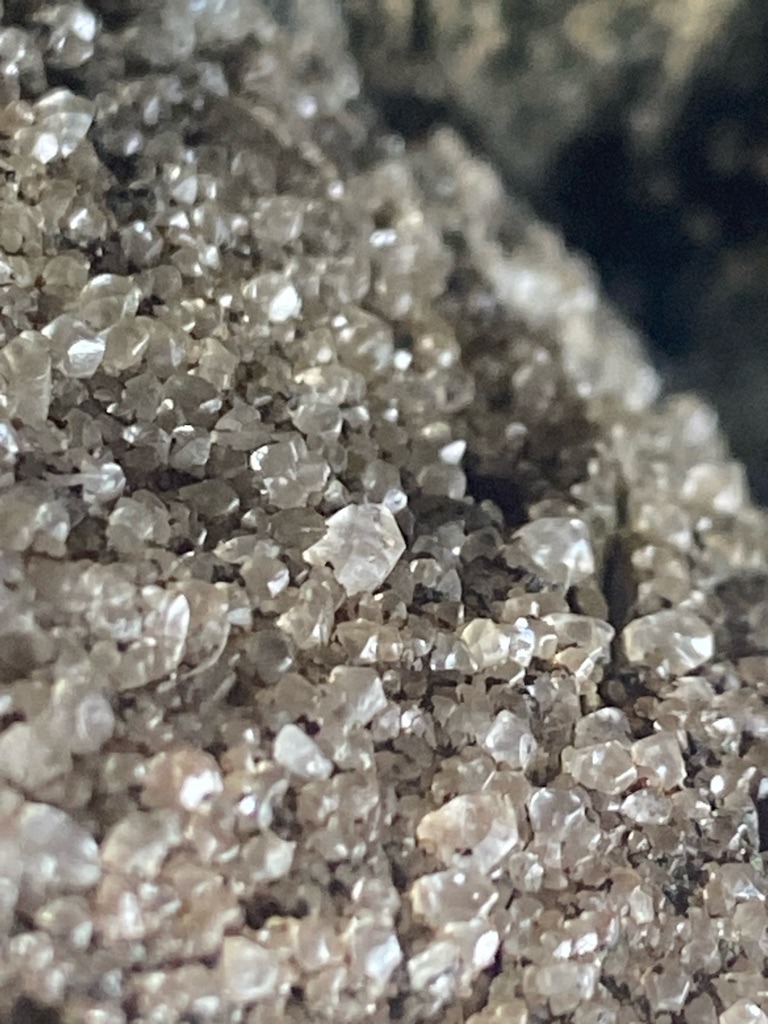 Natural rough microcrystalline aggregate (likely carbonado or diamond-bearing matrix/conglomerate) - Rough crystal clusters, octahedral and dodecahedral raw forms