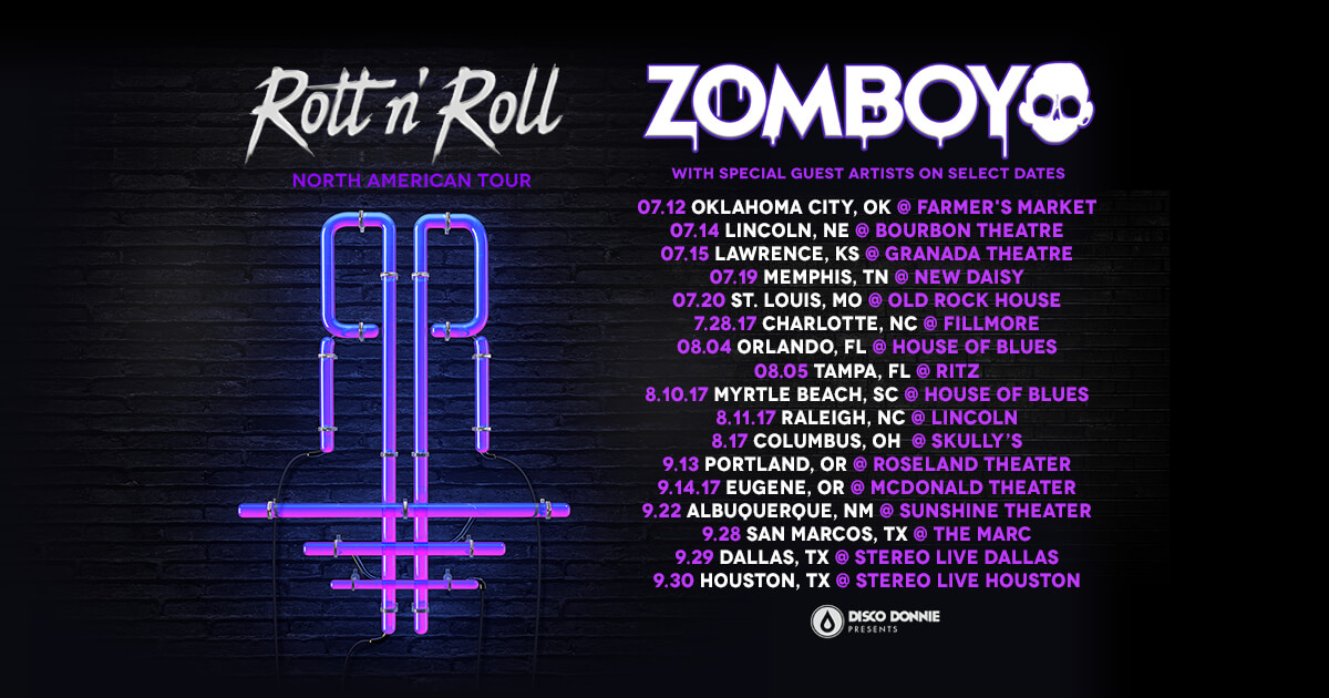 zomboy rott n roll north american tour