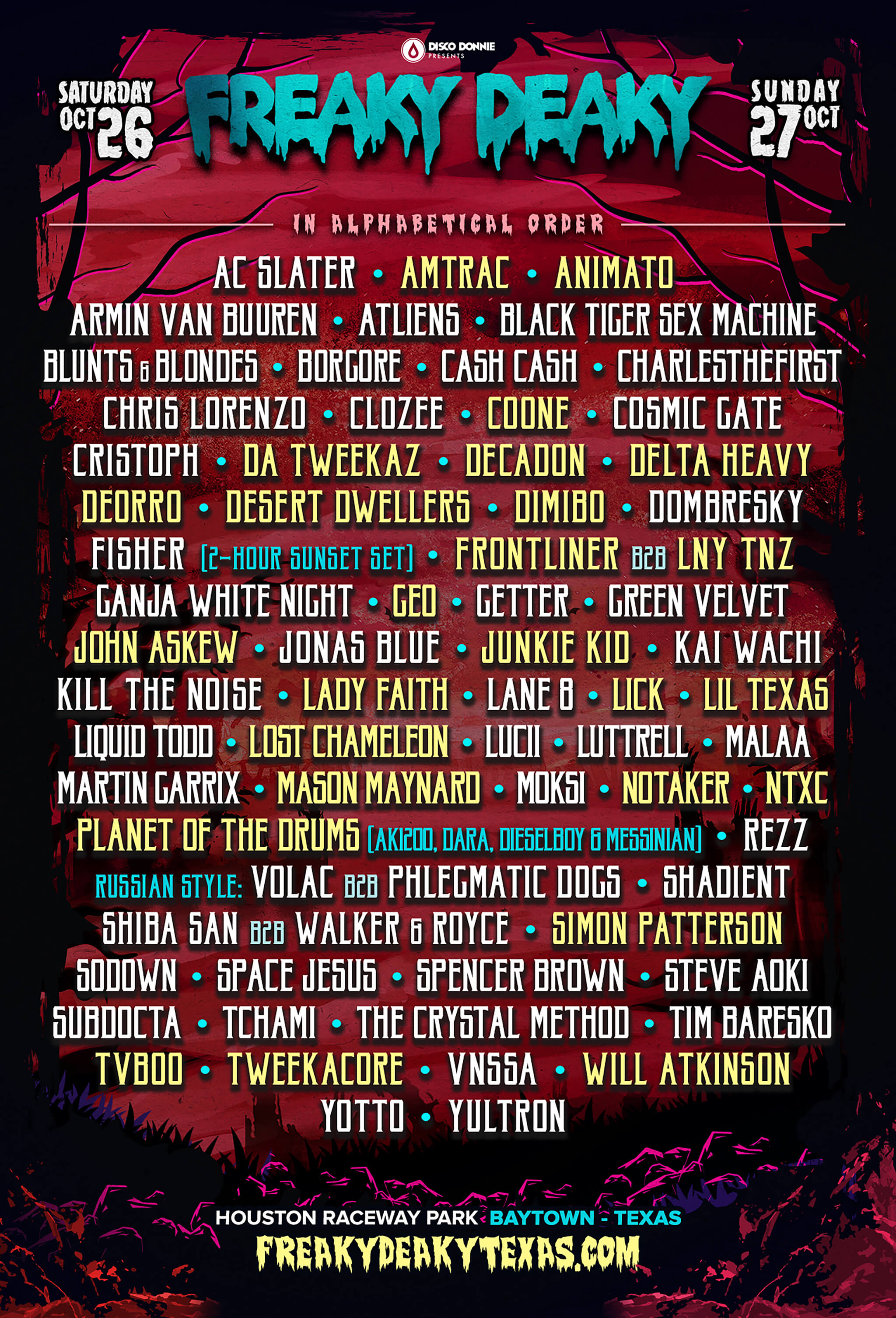 complete freaky deaky texas 2019 lineup