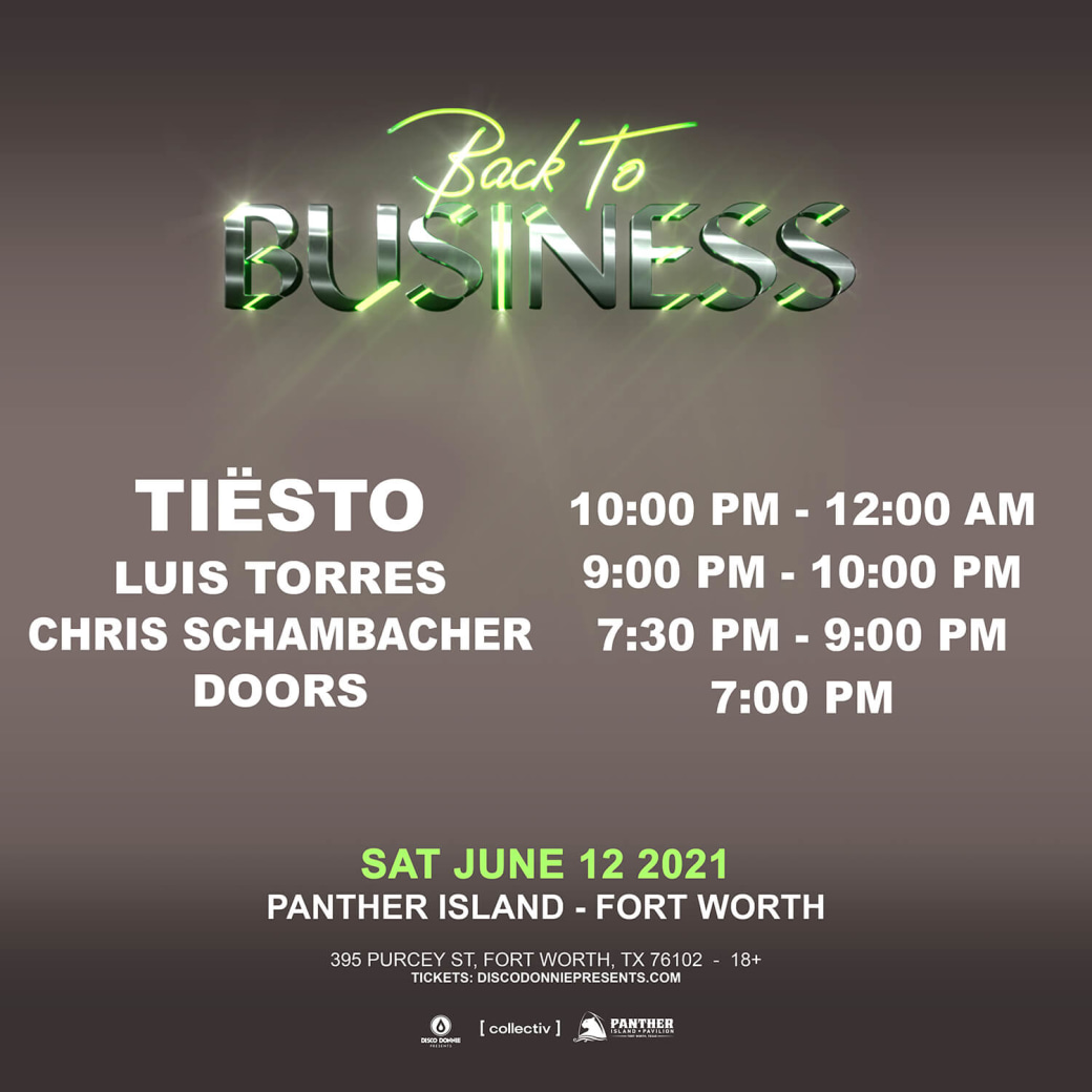 tiesto tour schedule