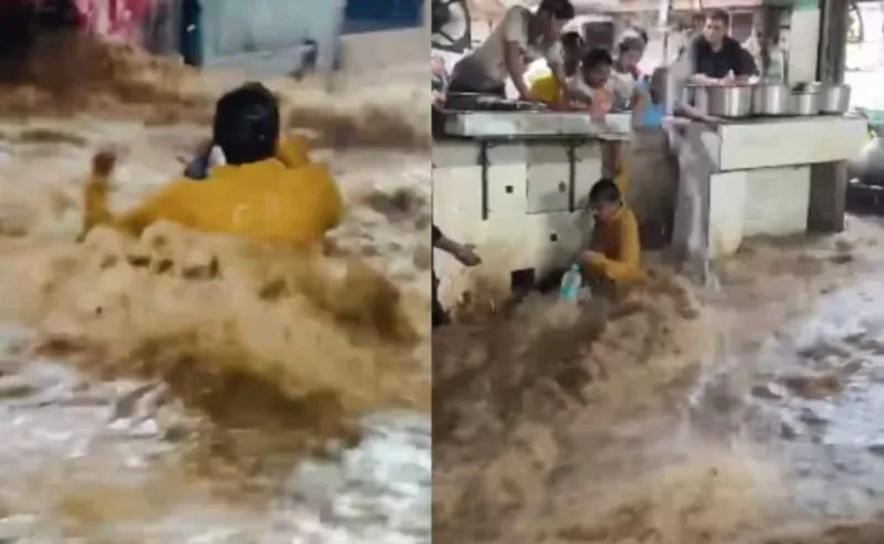 Ajmer Dargah: Hotel Employee ne Flood mein Dubte Pilgrim ko Bachaya!