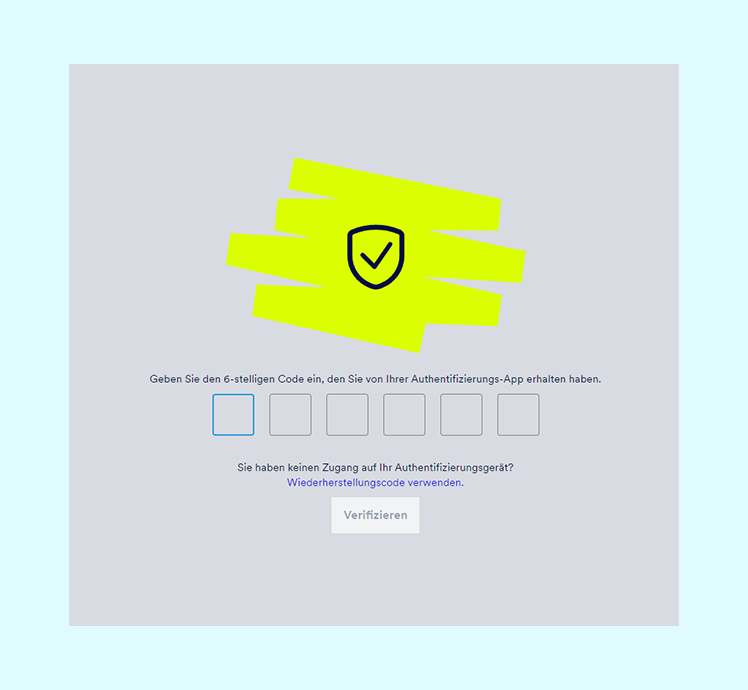 Code bestätigen