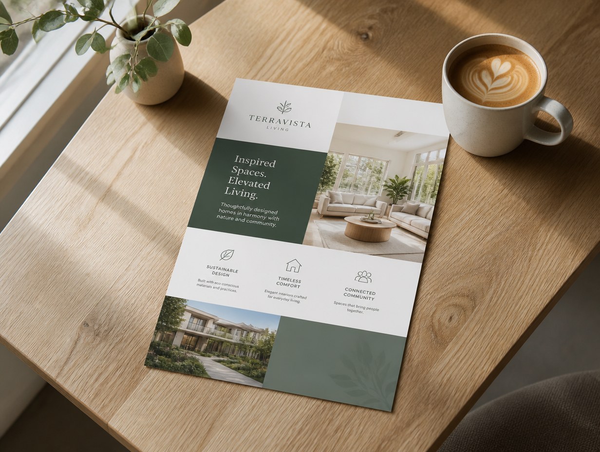 AI-generated a4 flyer mockup sample