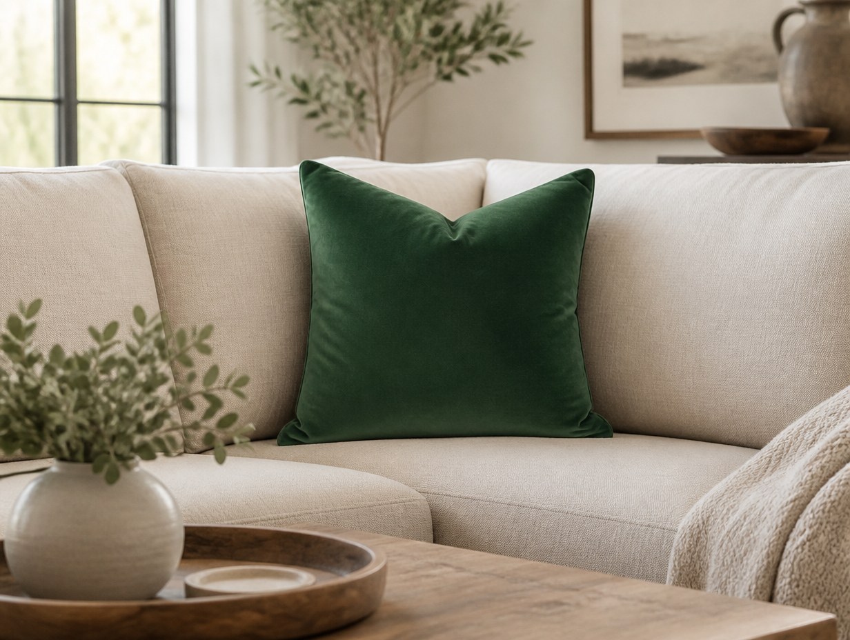 AI-generated accent pillow mockup sample