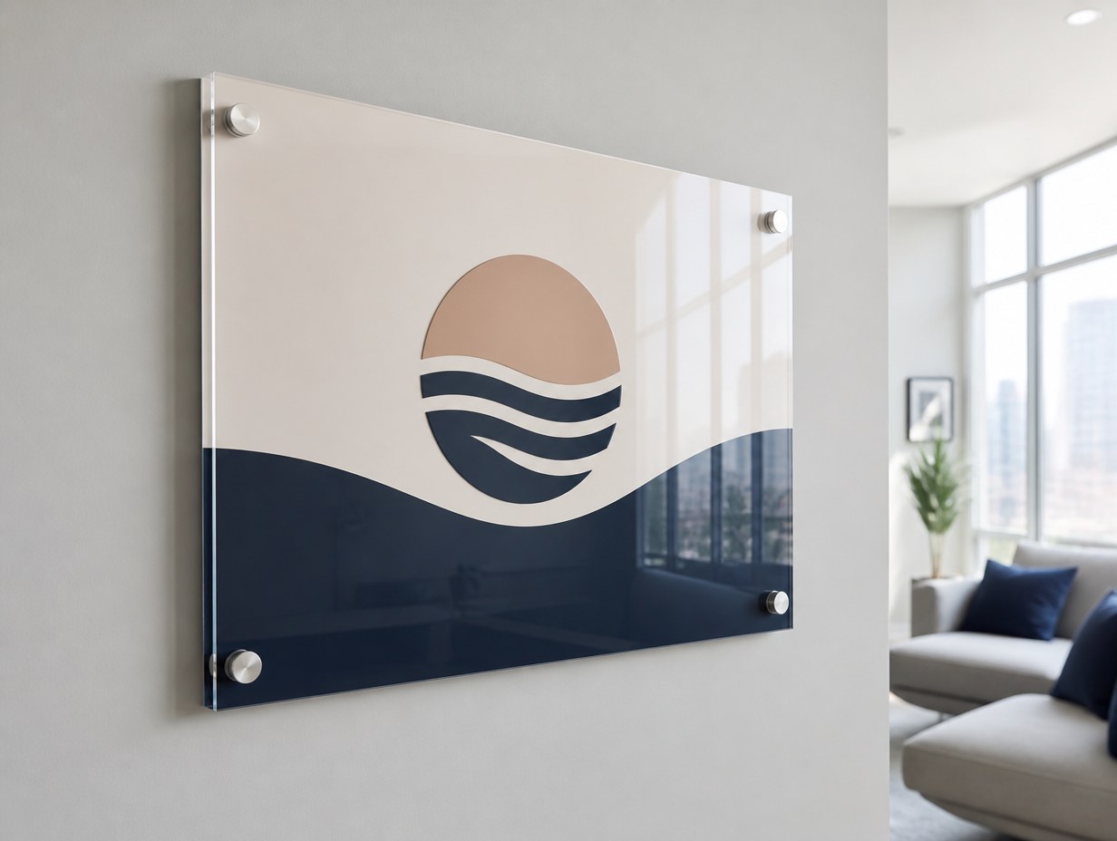 AI-generated acrylic print mockup sample