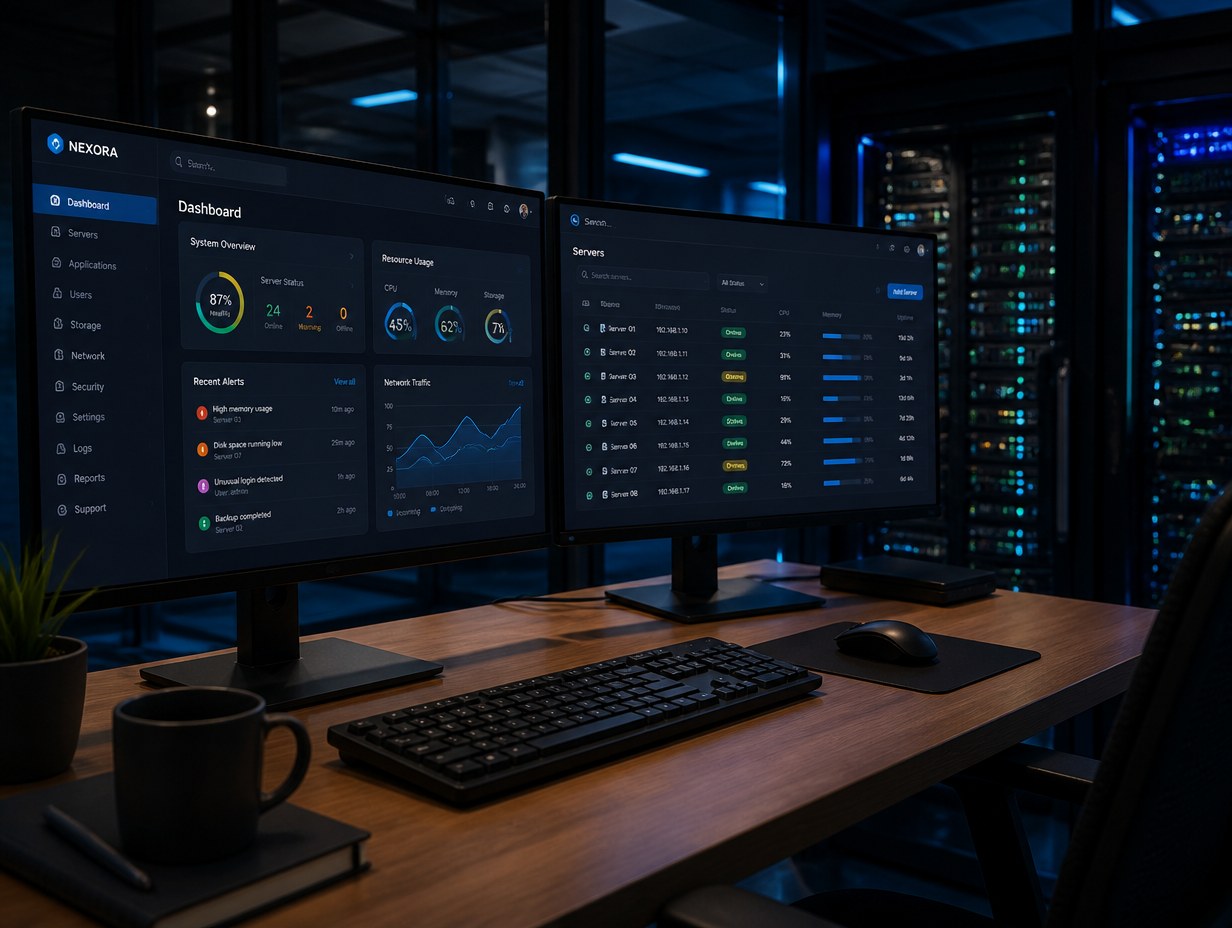 AI-generated admin panel mockup sample