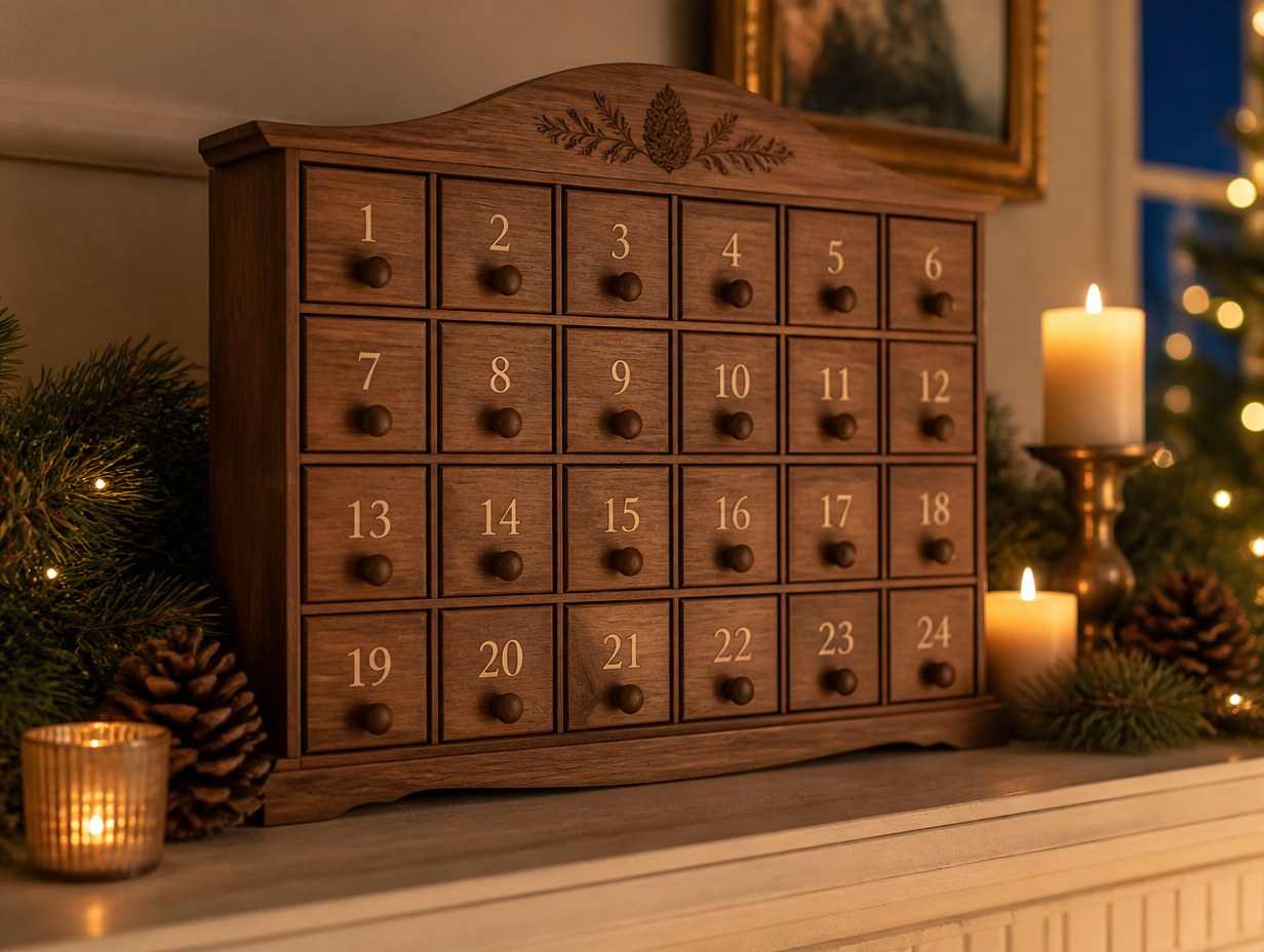 AI-generated advent calendar mockup sample