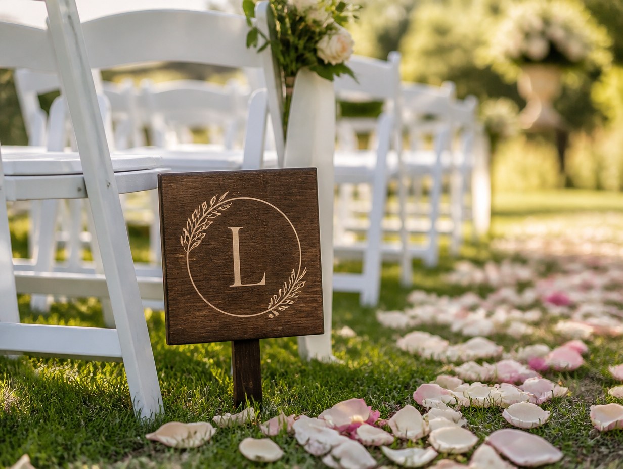 AI-generated aisle sign mockup sample
