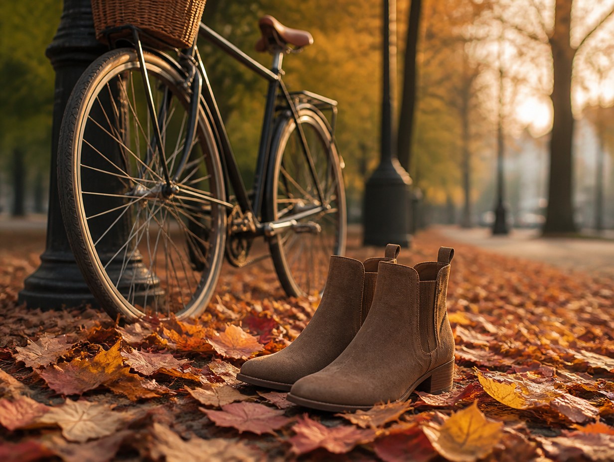 AI-generated ankle boots mockup sample