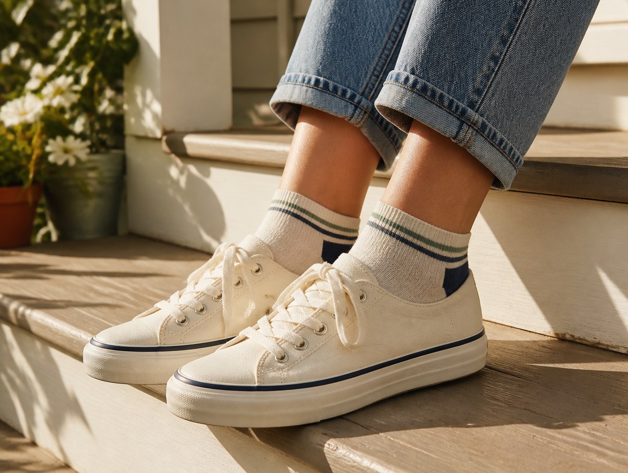 AI-generated ankle socks mockup sample