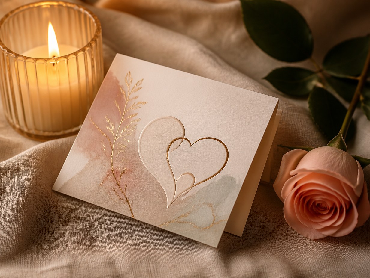 AI-generated anniversary card mockup sample