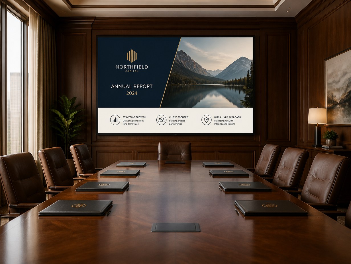 Annual Report Presentation mockup example