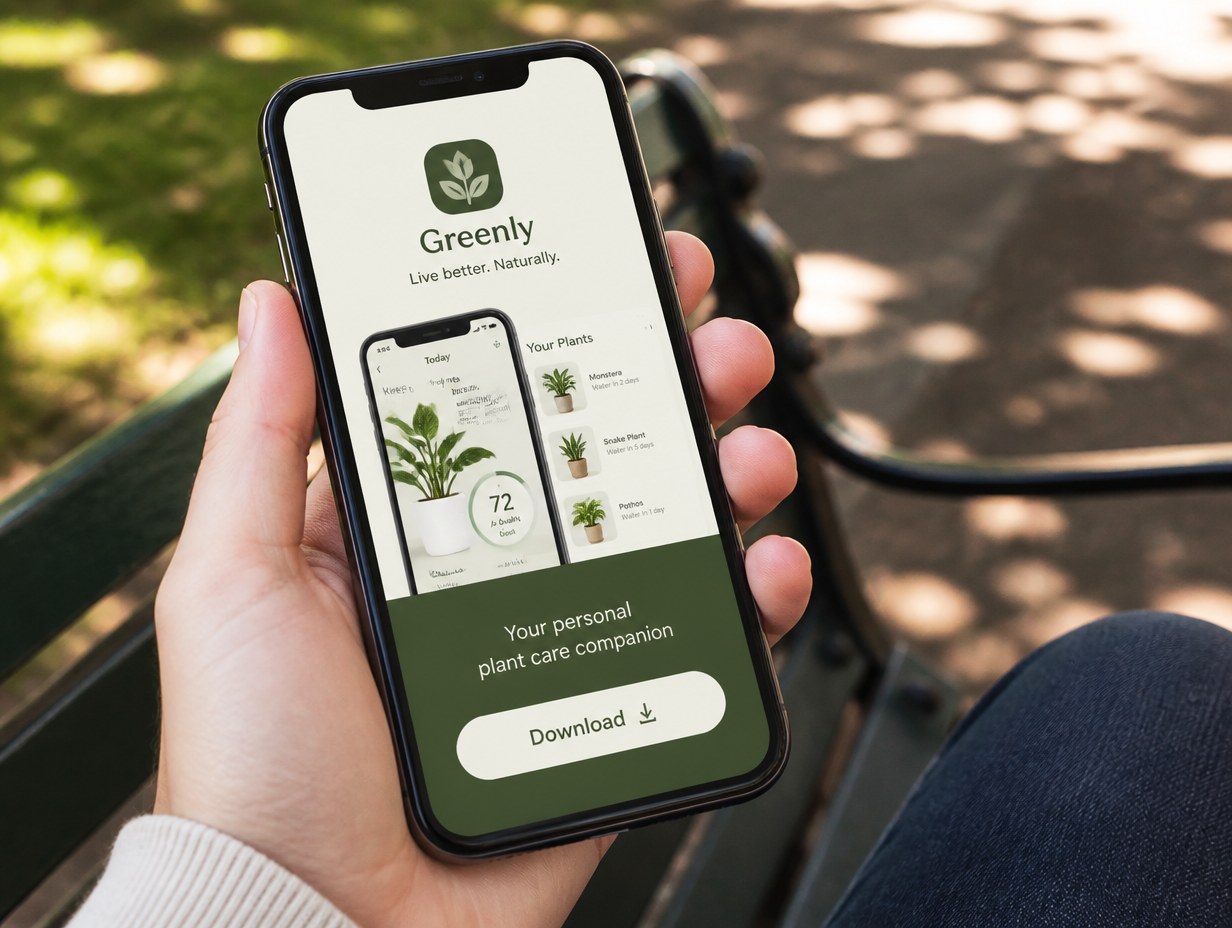 AI-generated app install ad mockup sample