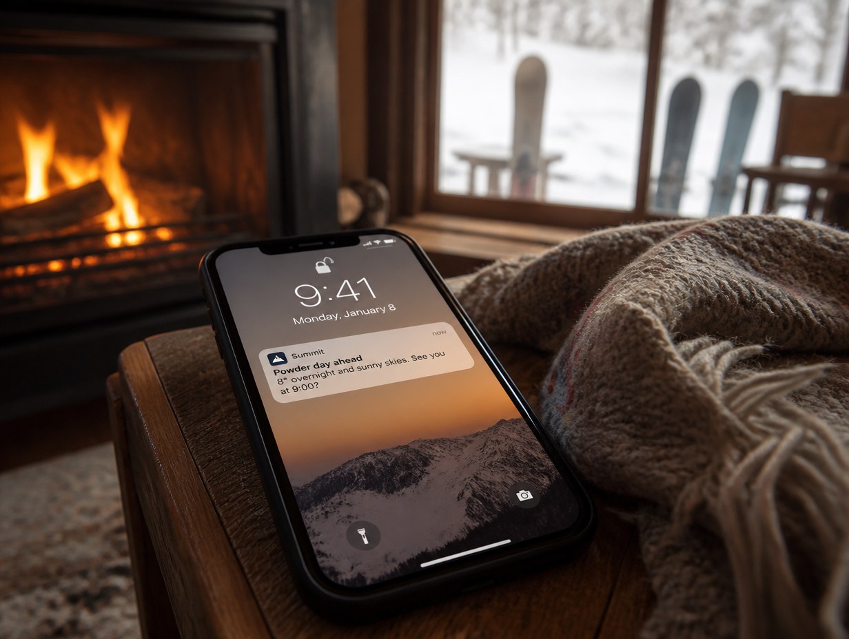 AI-generated app notification mockup sample