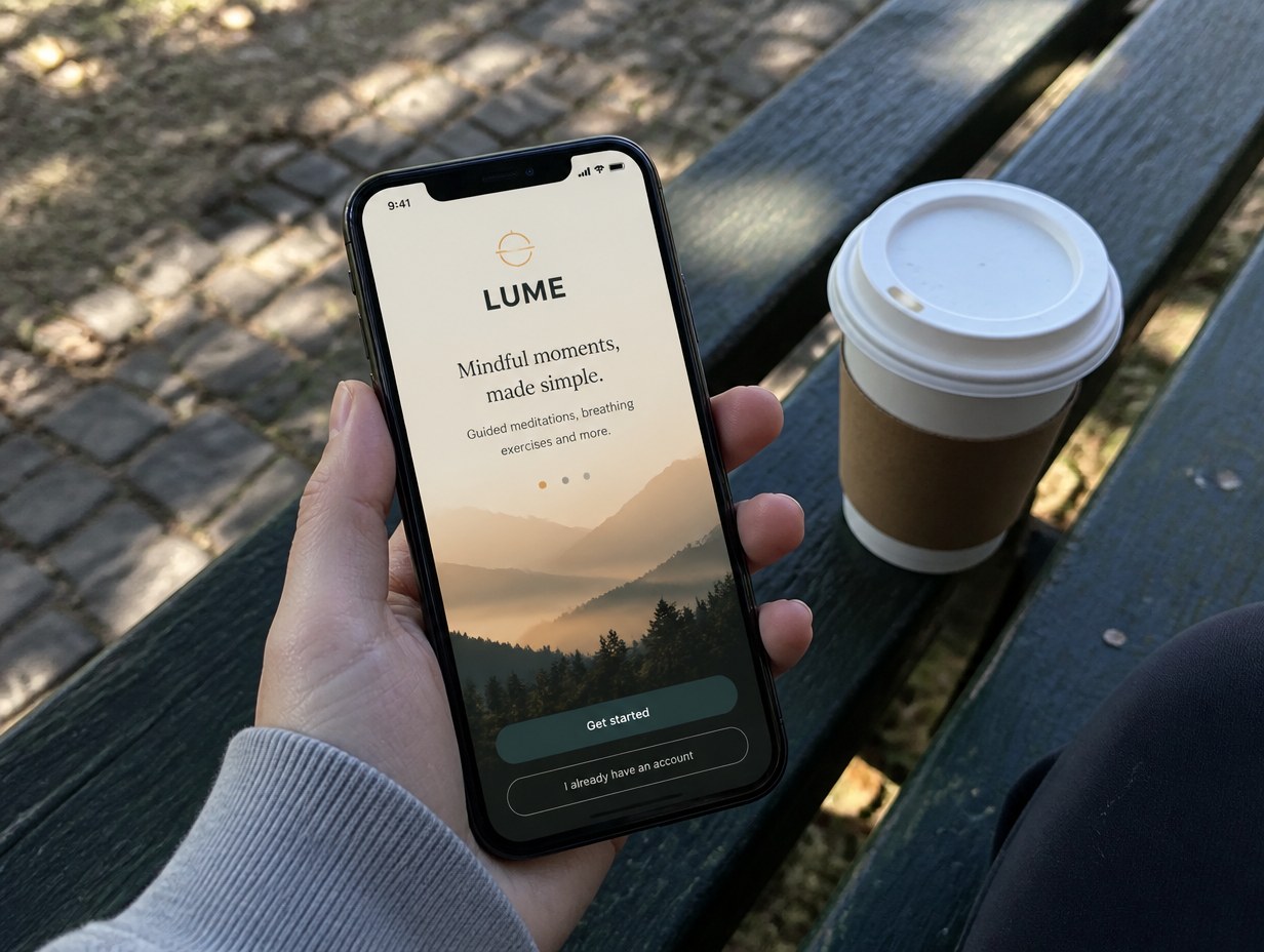 App Onboarding Screen mockup example