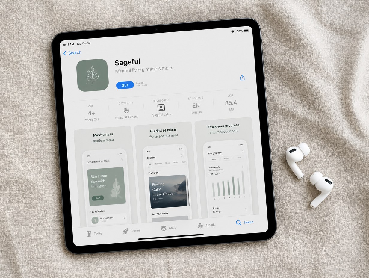 App Store Listing mockup example