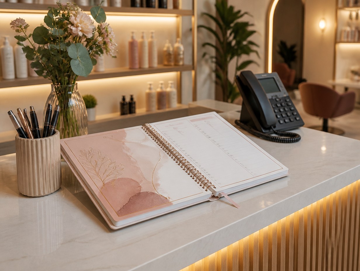 AI-generated appointment book mockup sample