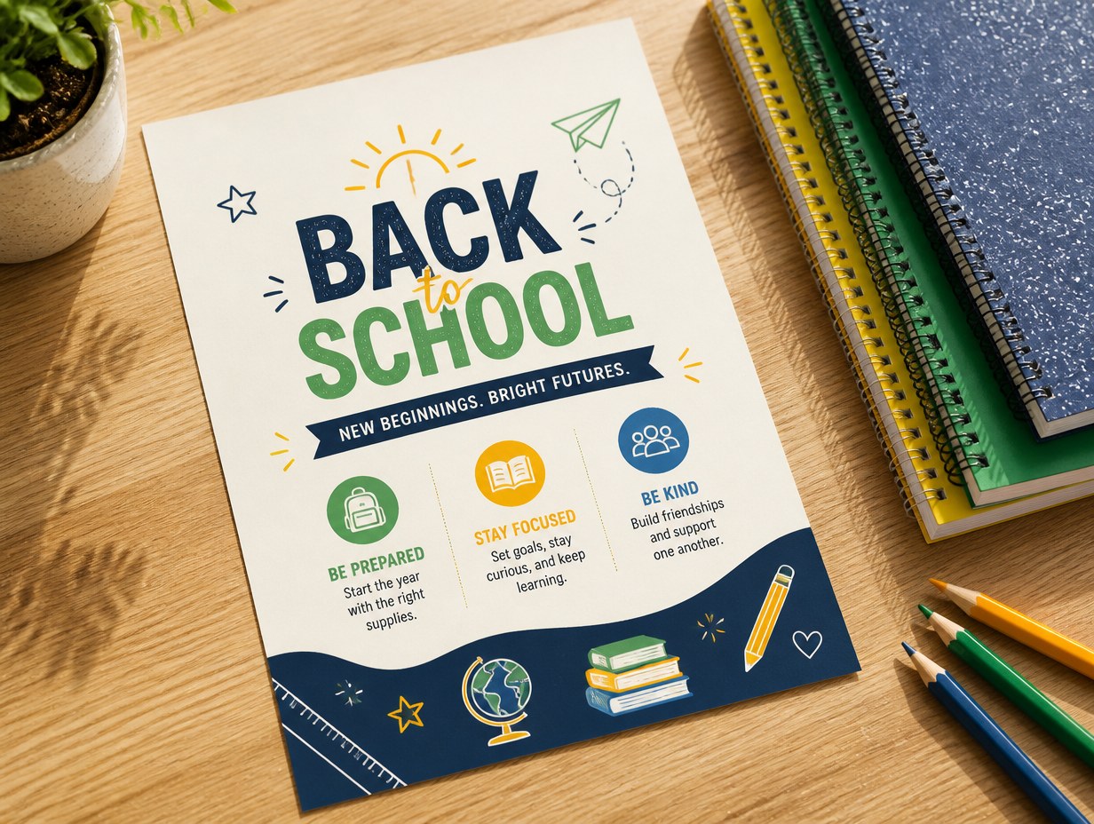 Back-to-School Flyer mockup example
