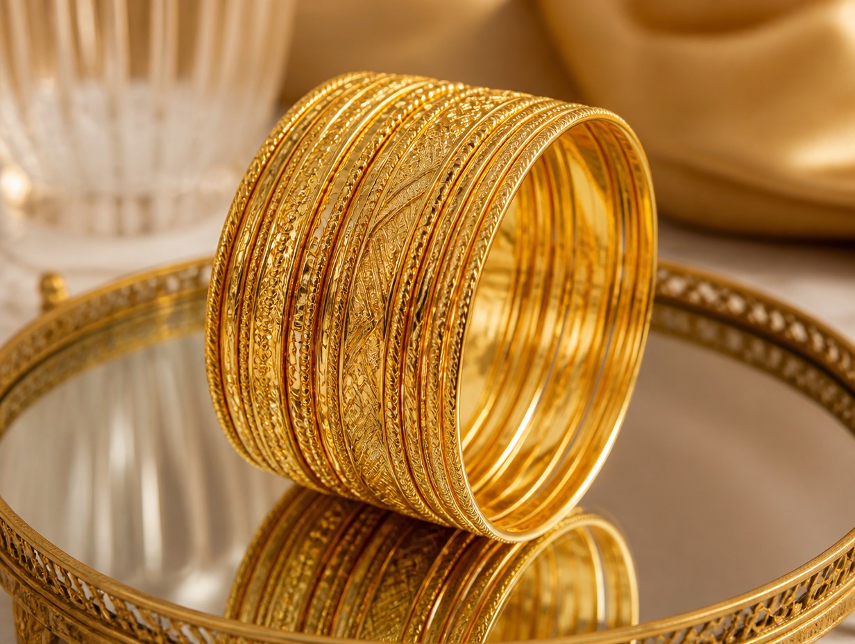 AI-generated bangle set mockup sample