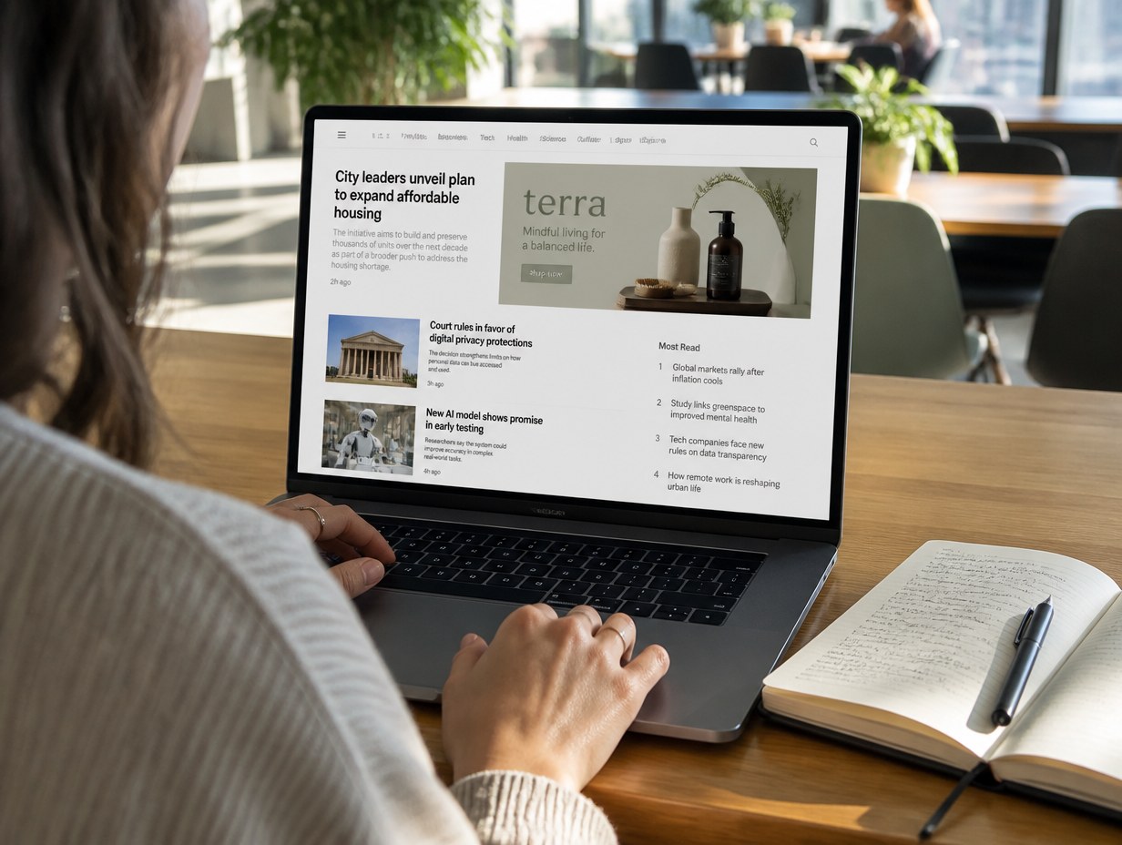 AI-generated banner ad mockup sample