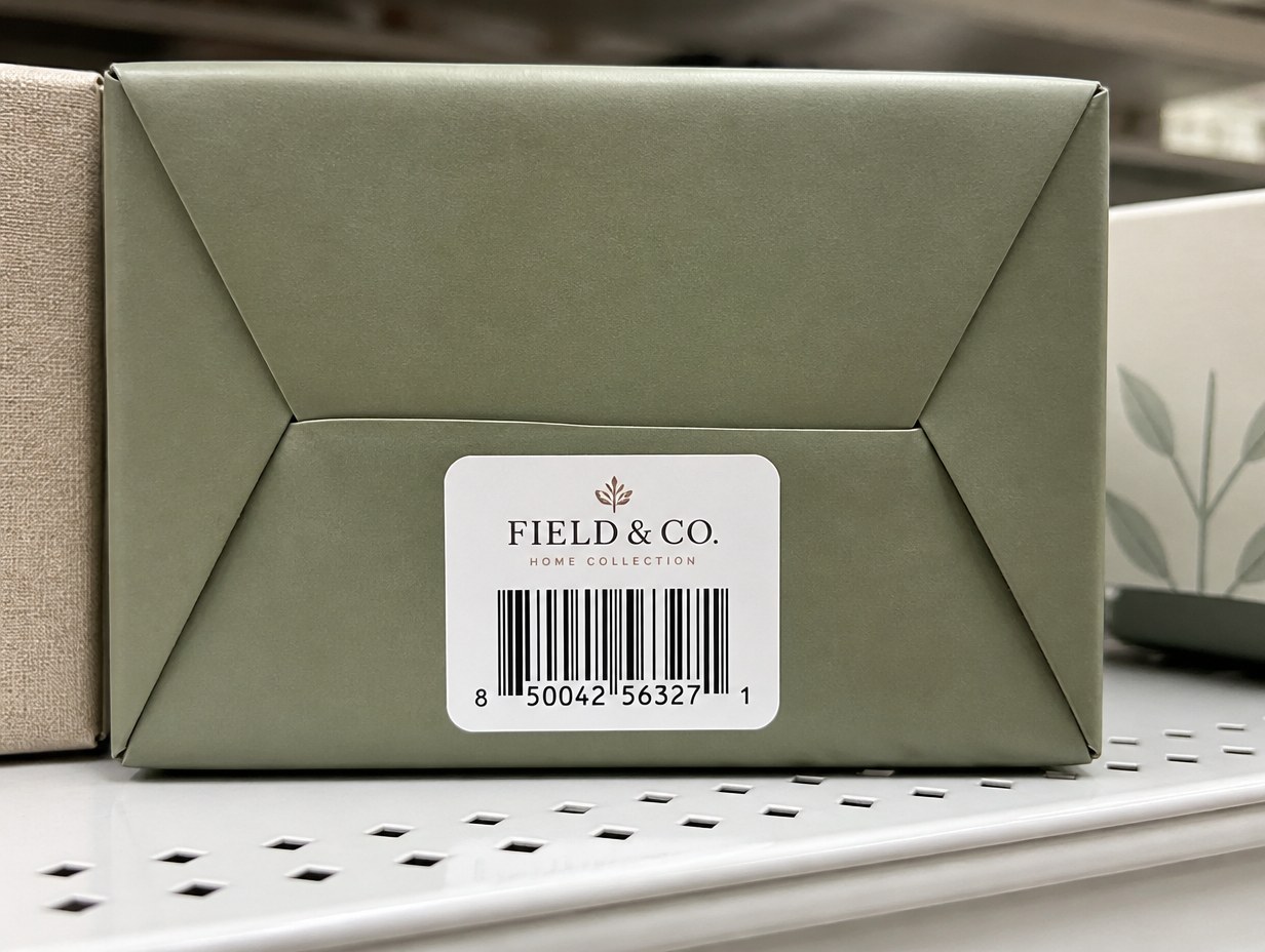 AI-generated barcode label mockup sample