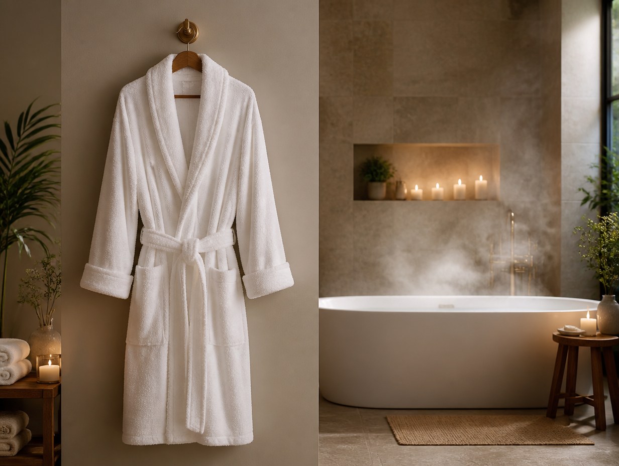 AI-generated bathrobe mockup sample