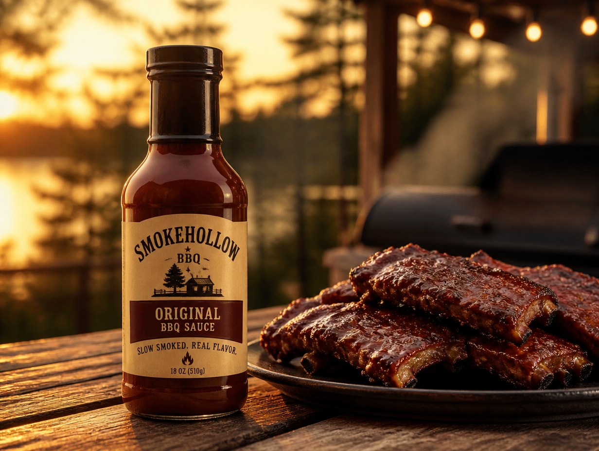 BBQ Sauce Bottle mockup example