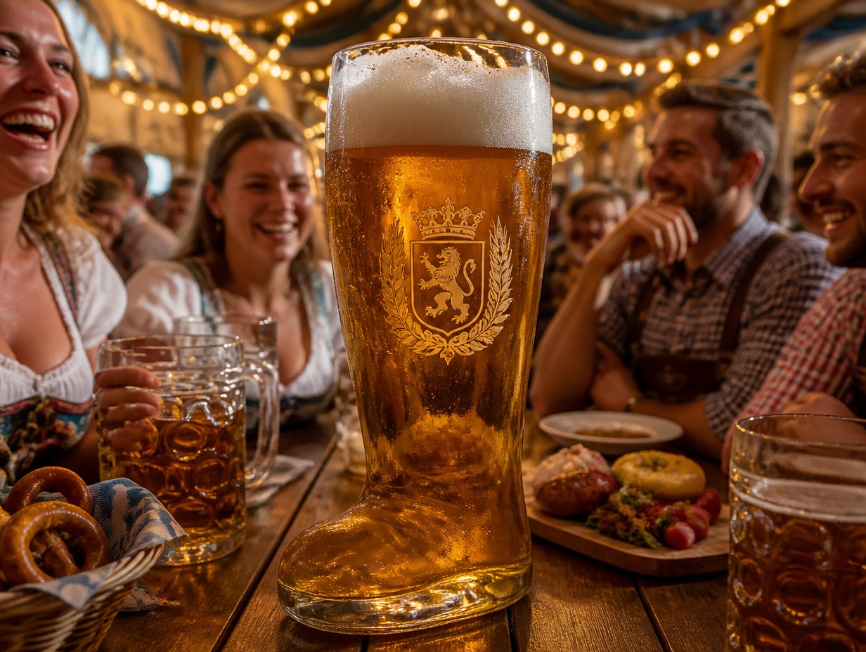 AI-generated beer boot mockup sample