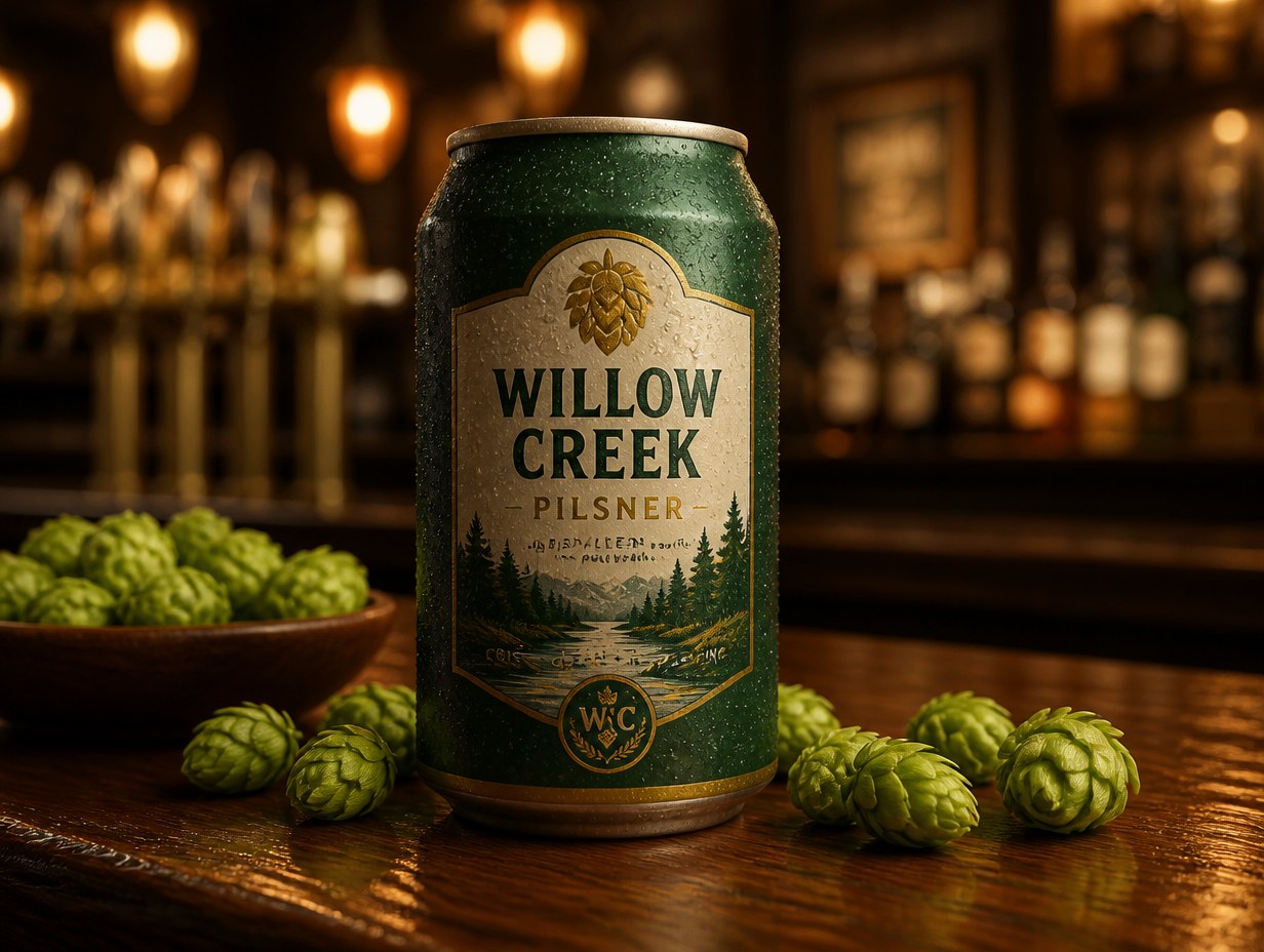 AI-generated beer can mockup sample