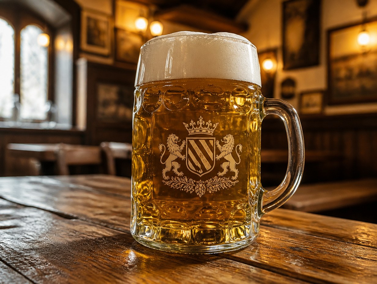 AI-generated beer stein mockup sample