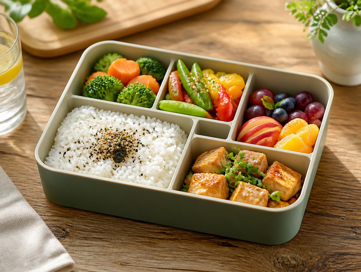 AI-generated bento box mockup sample
