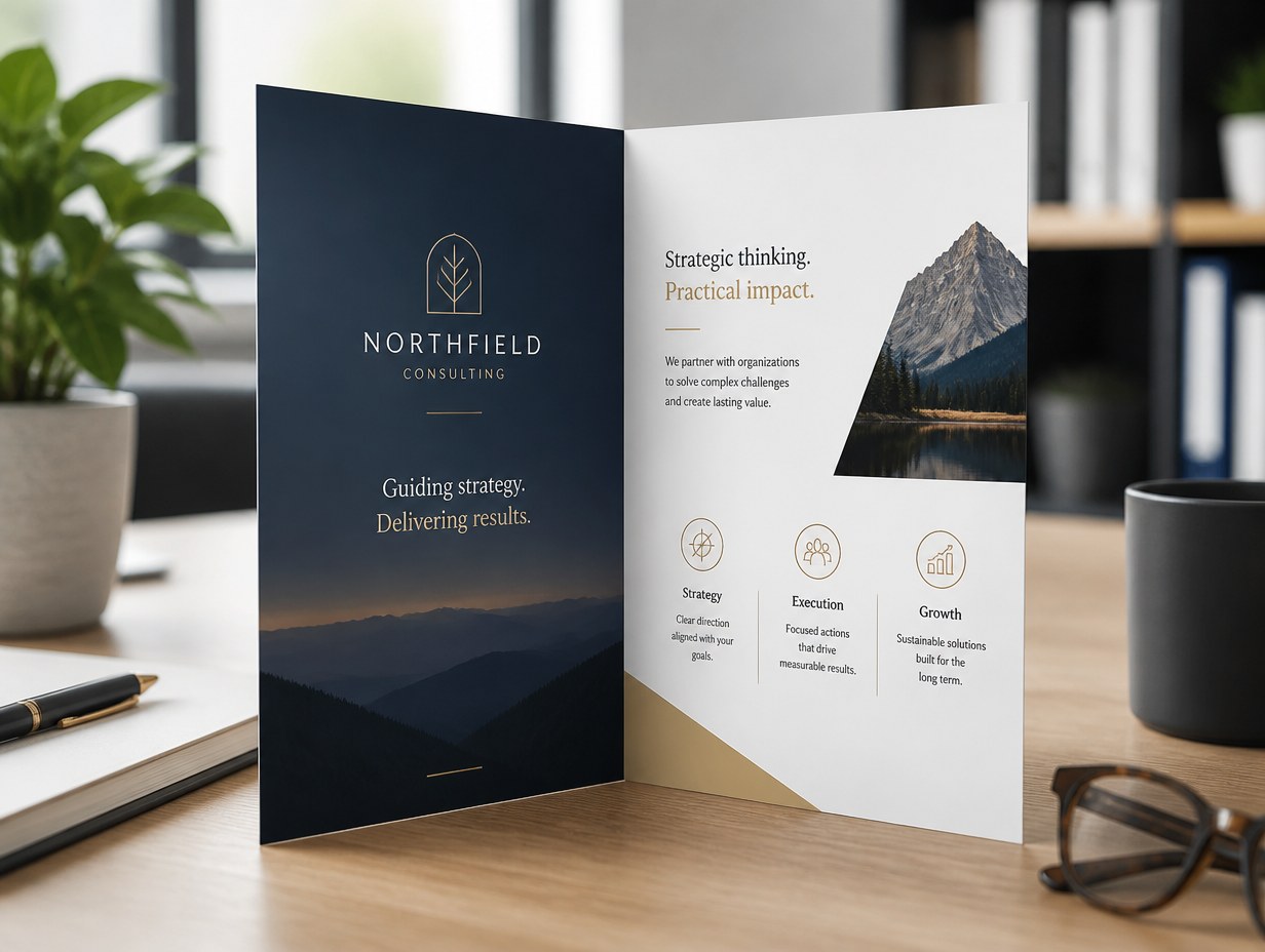 Bi-Fold Brochure mockup example