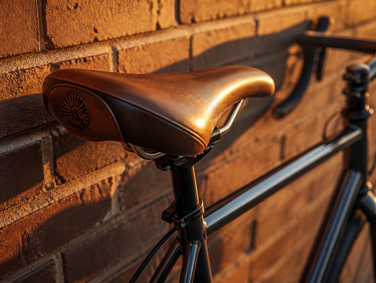 AI-generated bike saddle mockup sample