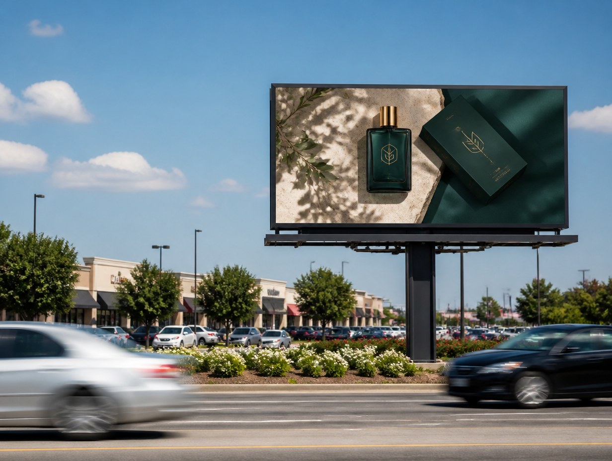 AI-generated billboard ad mockup sample