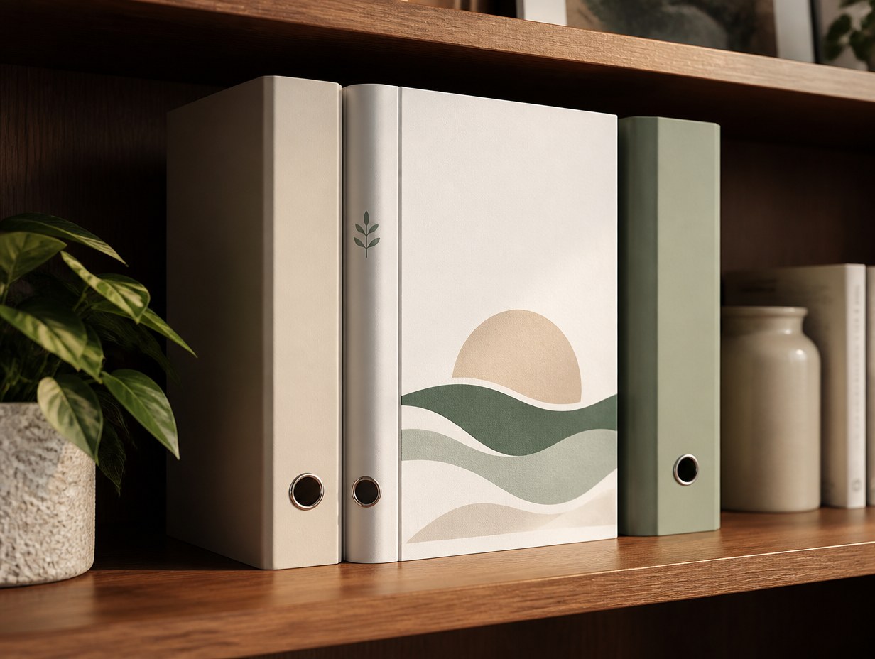 AI-generated binder mockup sample